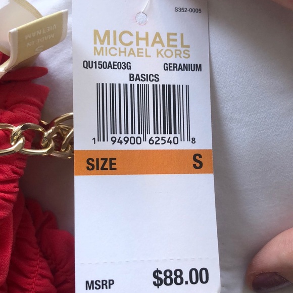 Michael Kors Gold Chain Pink Blouse - Picture 3 of 4